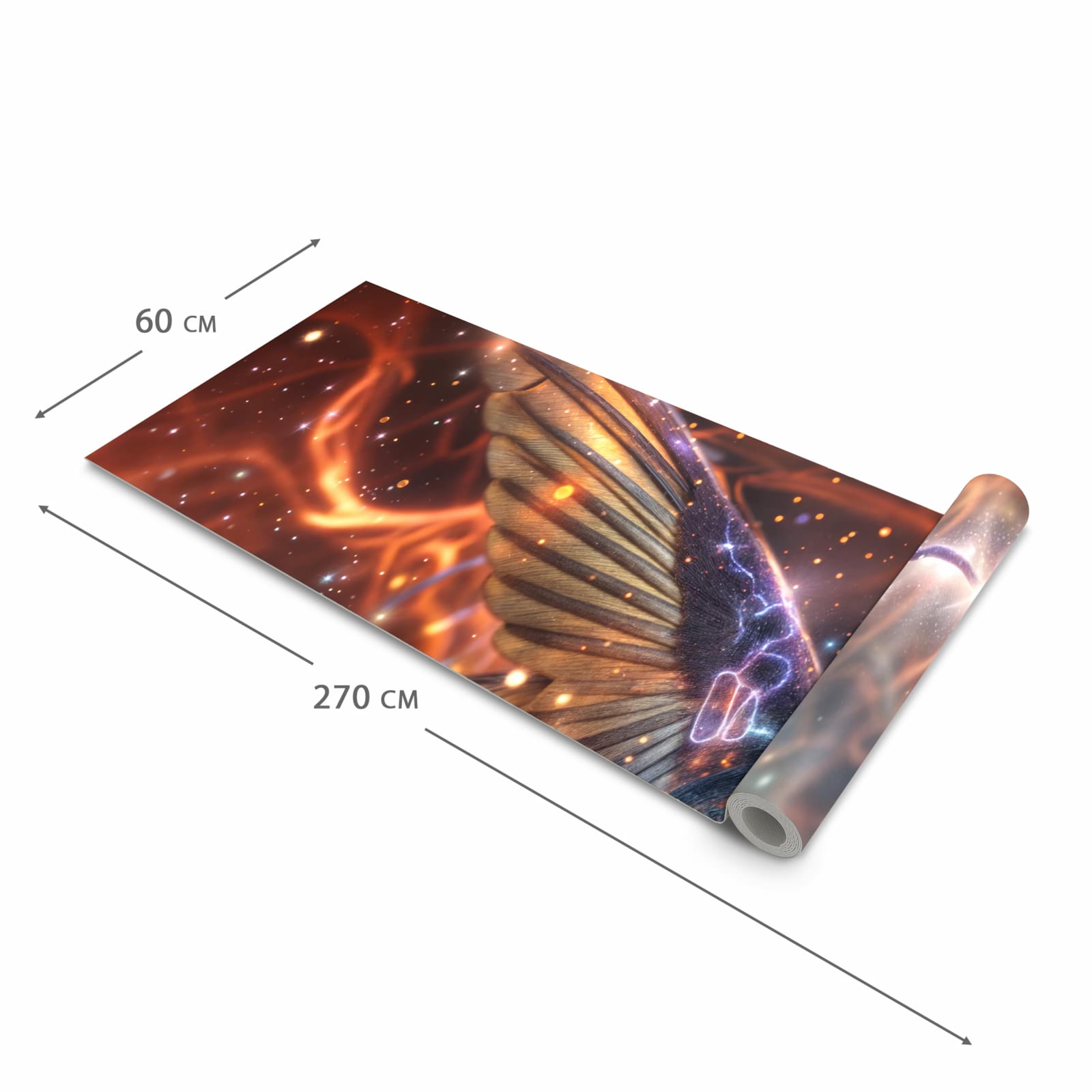 Langlebiger Bodenläufer mit Motiv Schimmernder Kolibri in der Grösse 80x250 cm