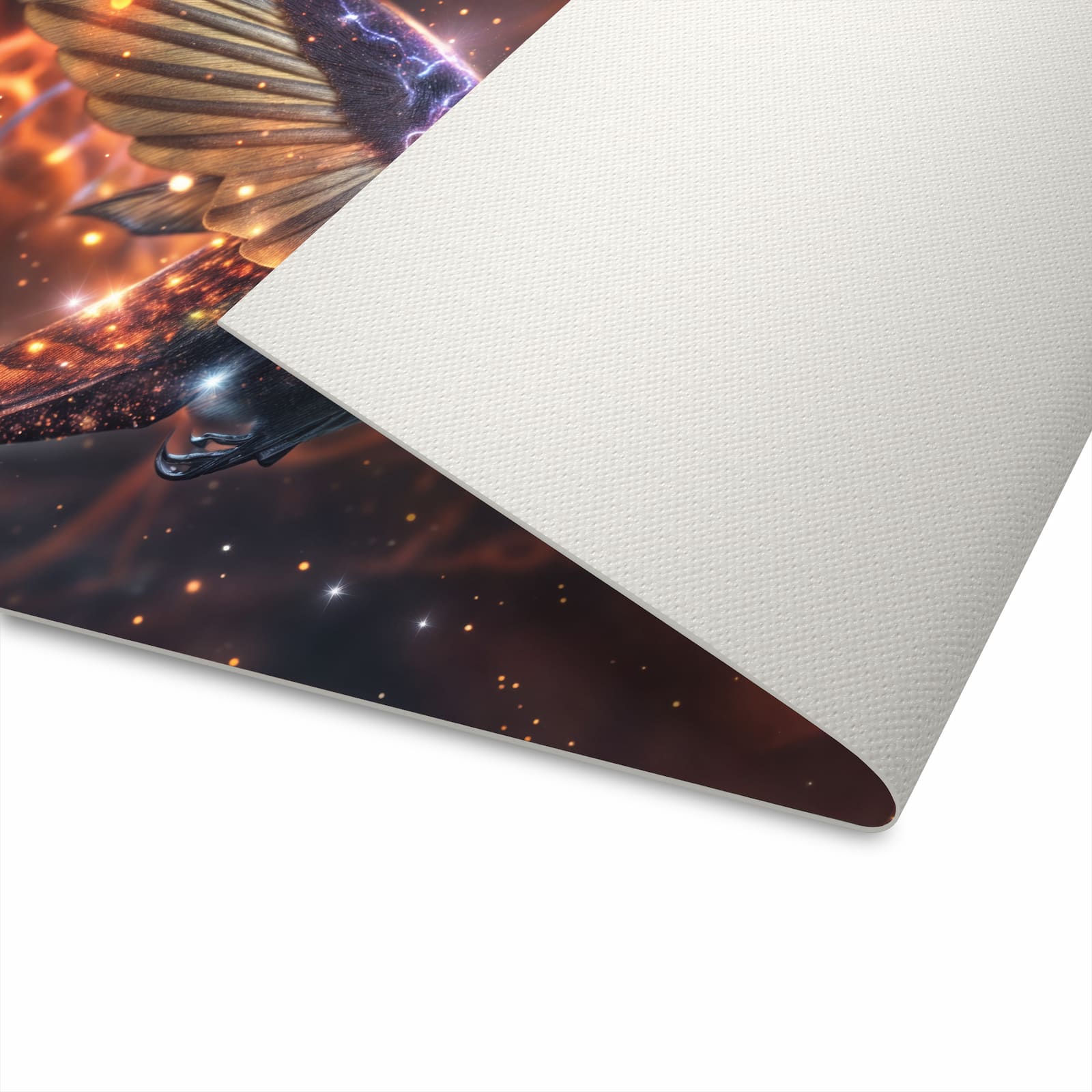 Strapazierfähiger Küchenvorleger mit Motiv Schimmernder Kolibri auf der Unterseite