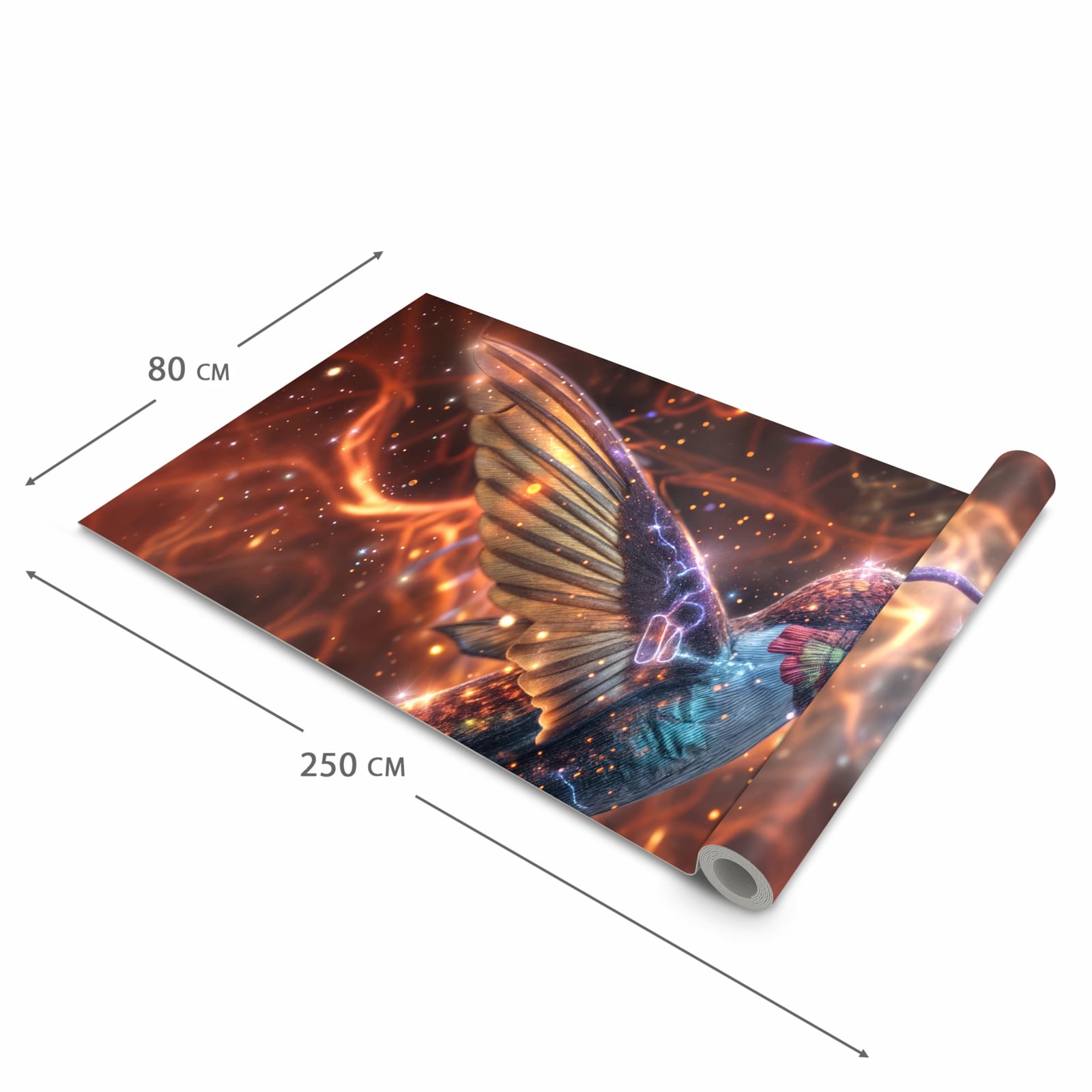 Organisierender Küchenläufer mit Motiv Schimmernder Kolibri in der Grösse 80x250 cm