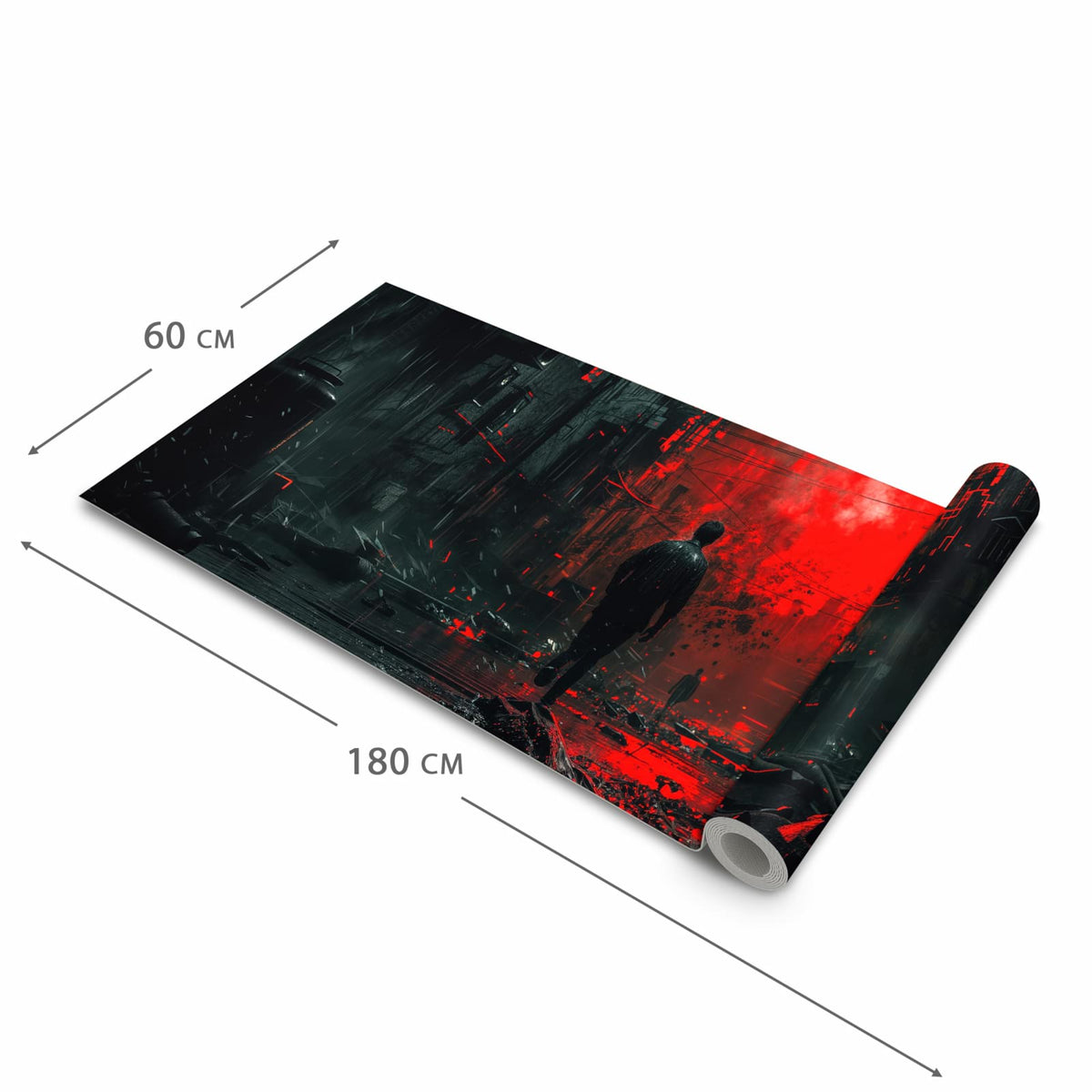 Fleckenresistenter Küchenläufer mit Motiv Verlassene Strasse in der Grösse 80x200 cm