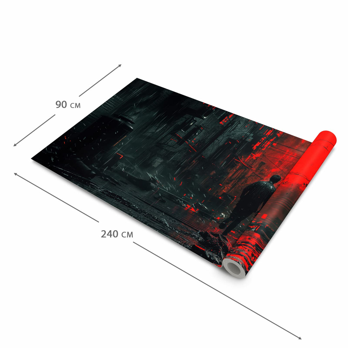 Hygienischer moderner Küchenläufer mit Motiv Verlassene Strasse in der Grösse 80x200 cm