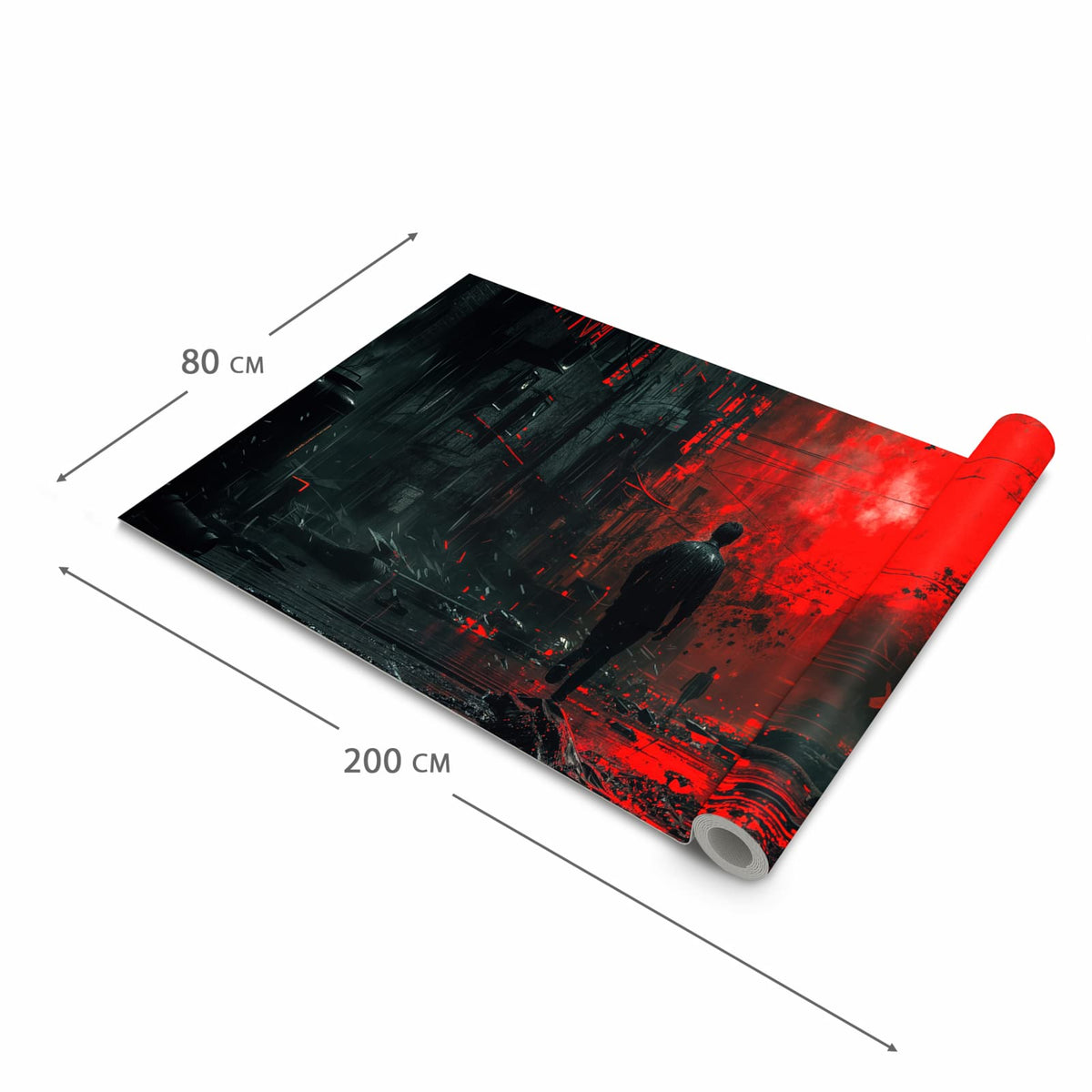 Pflegeleichter waschbarer Küchenläufer mit Motiv Verlassene Strasse in der Grösse 80x200 cm