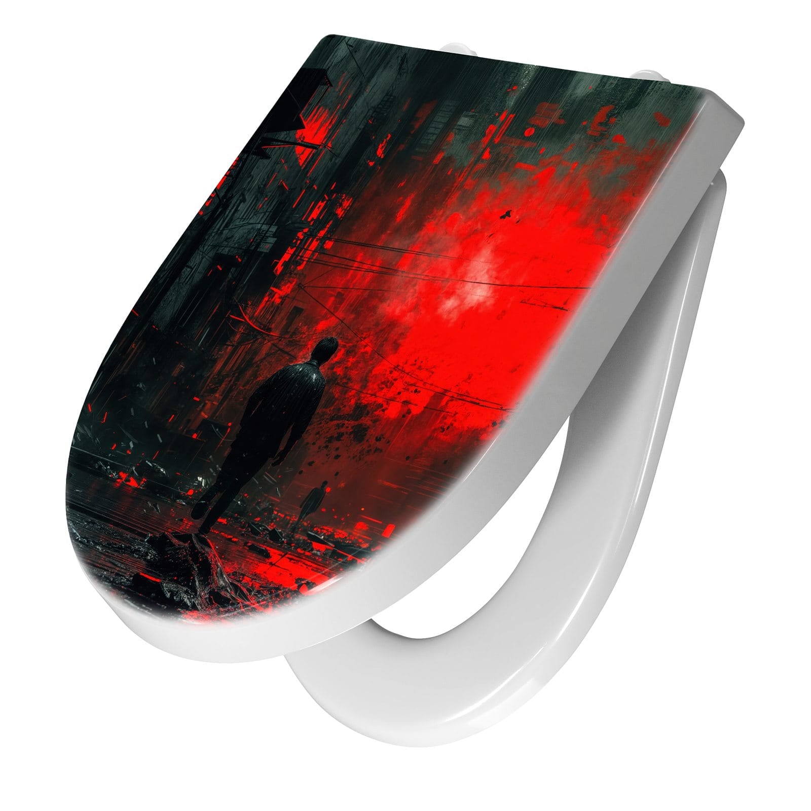 WC-Sitz mit Absenkautomatik Verlassene Strasse