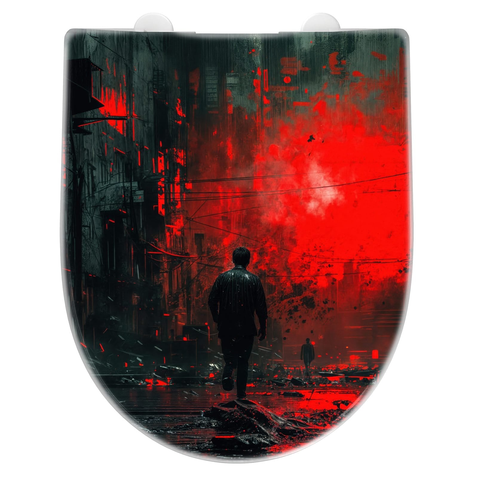 WC-Sitz mit Absenkautomatik Verlassene Strasse