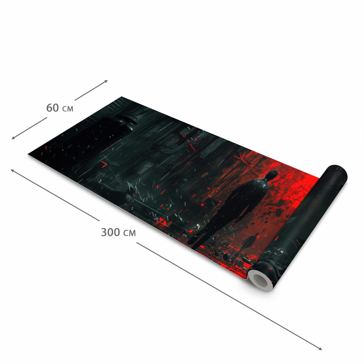 Langlebiger rutschfester Küchenläufer mit Motiv Verlassene Strasse in der Grösse 80x200 cm