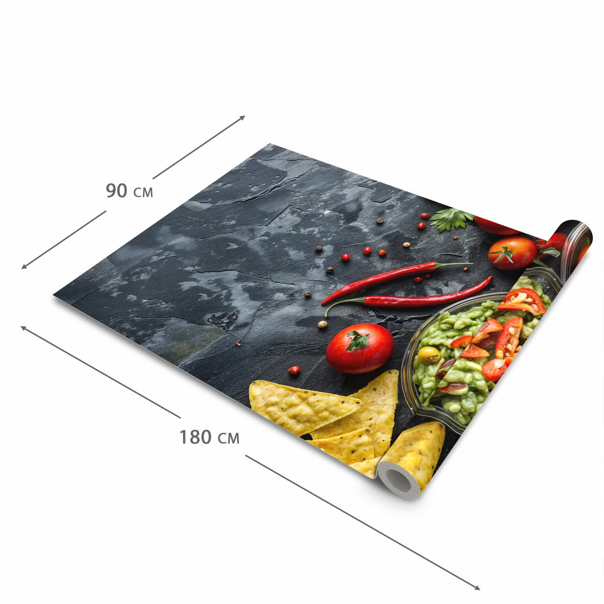 Komfortabler Küchenteppich mit Motiv Frisches Gemüse in der Grösse 60x90 cm