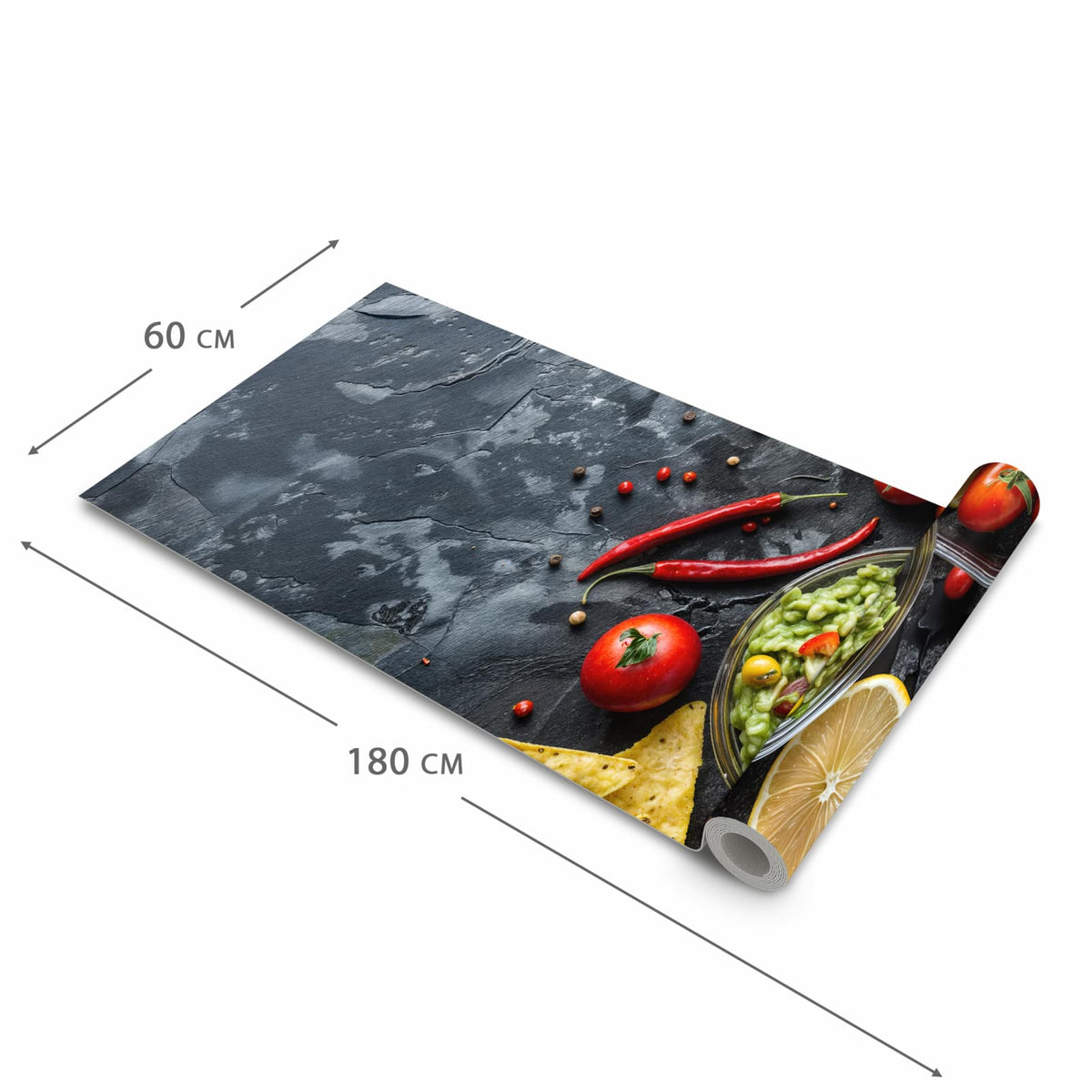 Küchenteppich mit Motiv Frisches Gemüse in der Grösse 60x90 cm für Ordnung & Übersicht