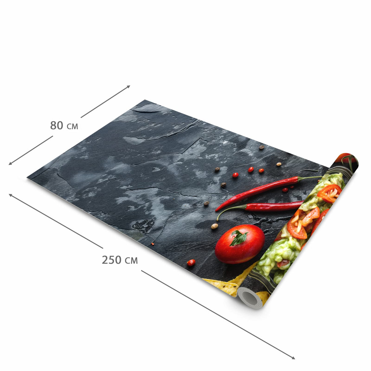 Geräuschdämpfender Läufer für die Küche mit Motiv Frisches Gemüse in der Größe 60x90 cm