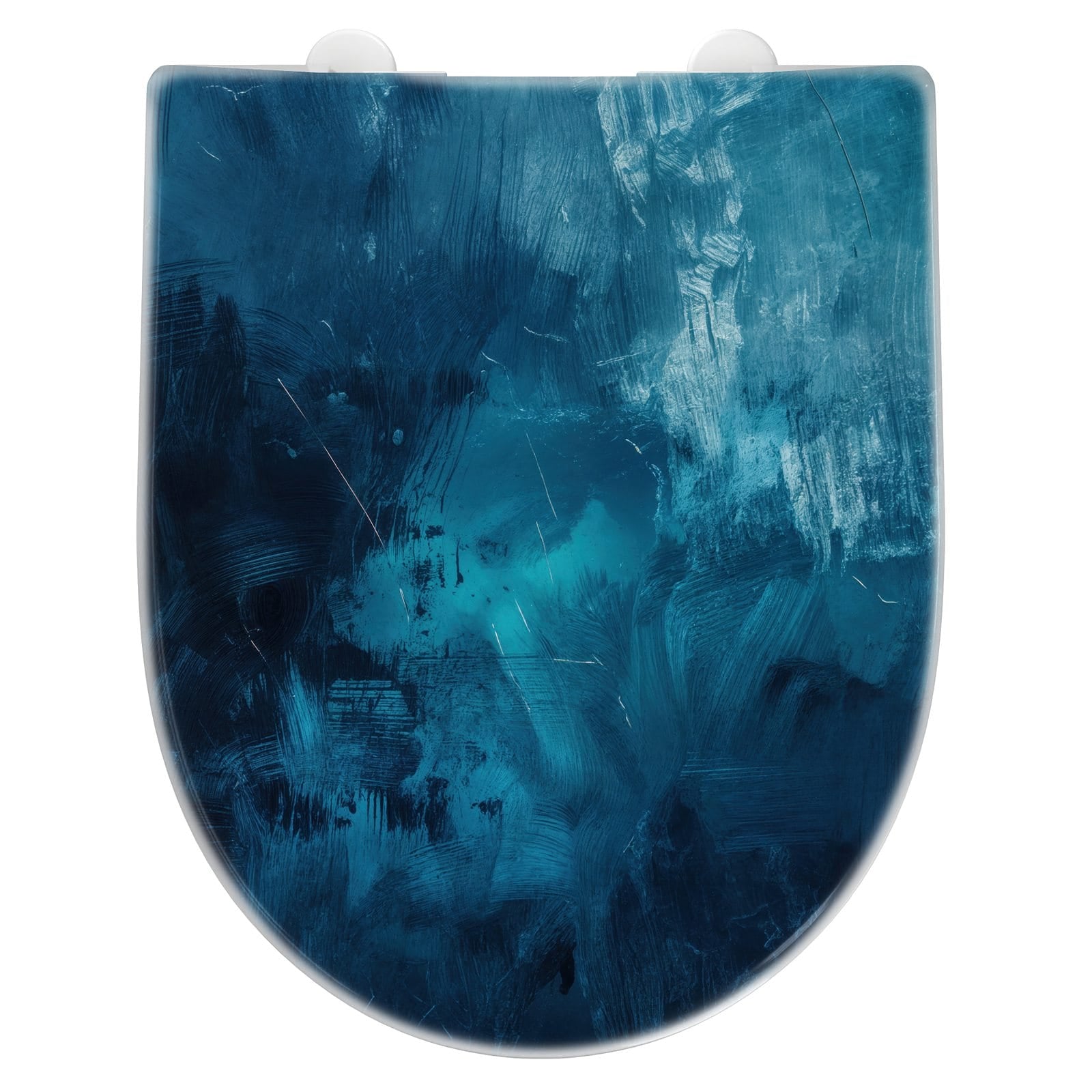 WC-Sitz mit Absenkautomatik Abstrakte Blautöne