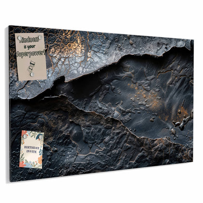 Metall Magnettafel mit dem Motiv Dunkle Bronzetextur