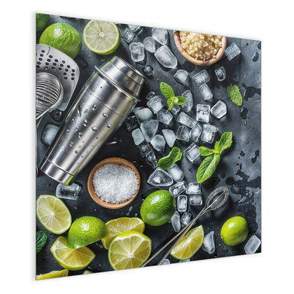 Magnettafel mit dem Motiv Shaker mit Limetten