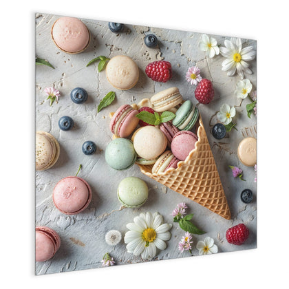 Magnettafel mit dem Motiv Macarons in der Waffel