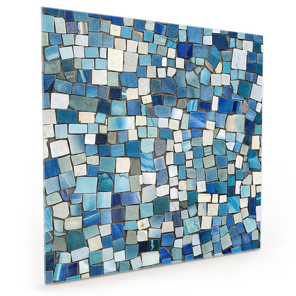 Küchenrückwand mit dem Motiv Blaues Mosaik