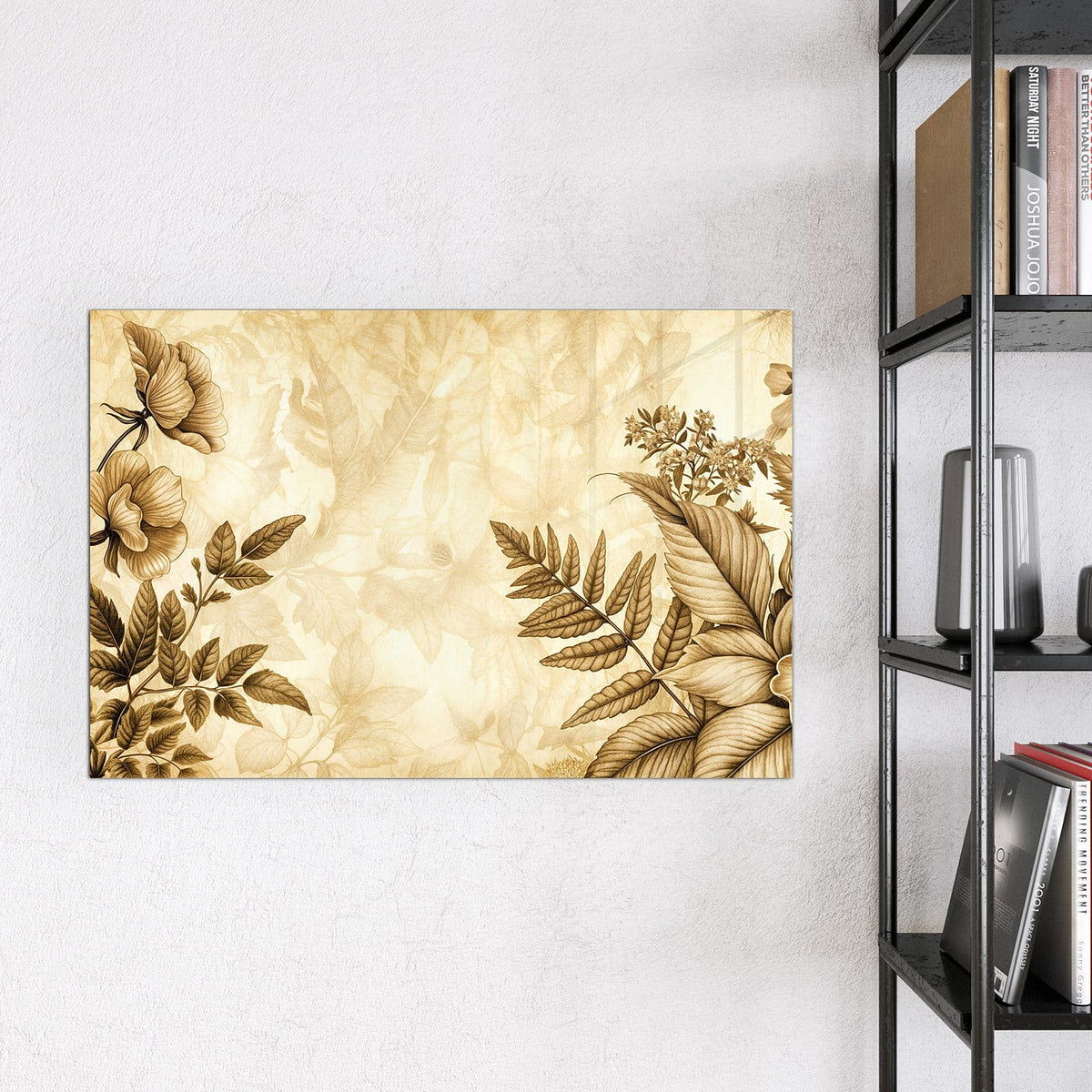 Magnettafel - Botanik in Sepia – Botanische Zeichnung in Sepia