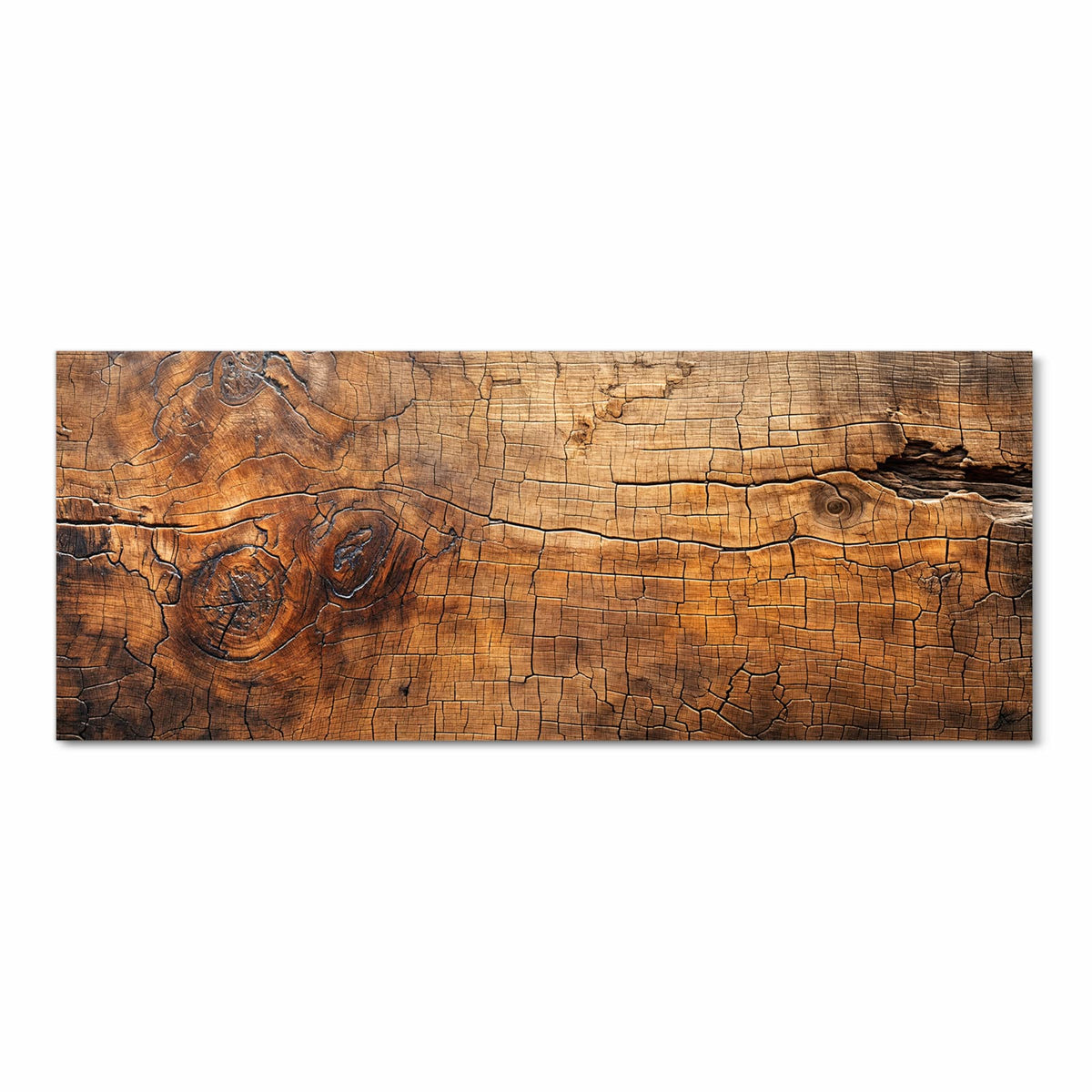Feuchtigkeitsresistenter dünner Teppich mit Motiv Vintage Holzmaserung in Frontansicht, waschbar