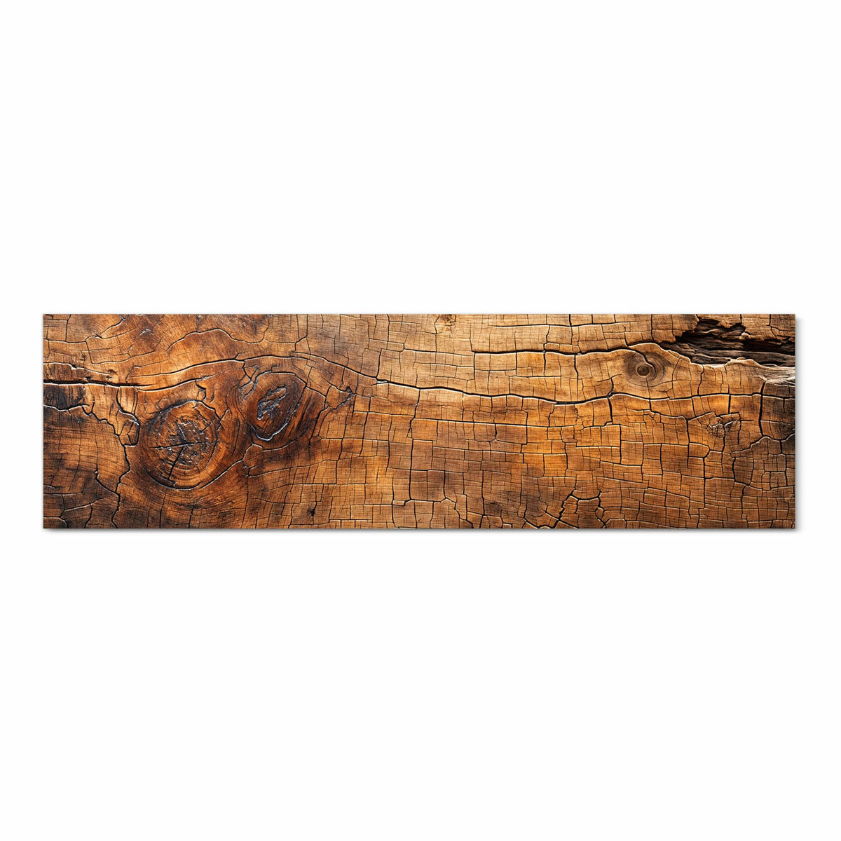 Zeitsparender waschbarer Küchenteppich mit Motiv Vintage Holzmaserung in Frontansicht