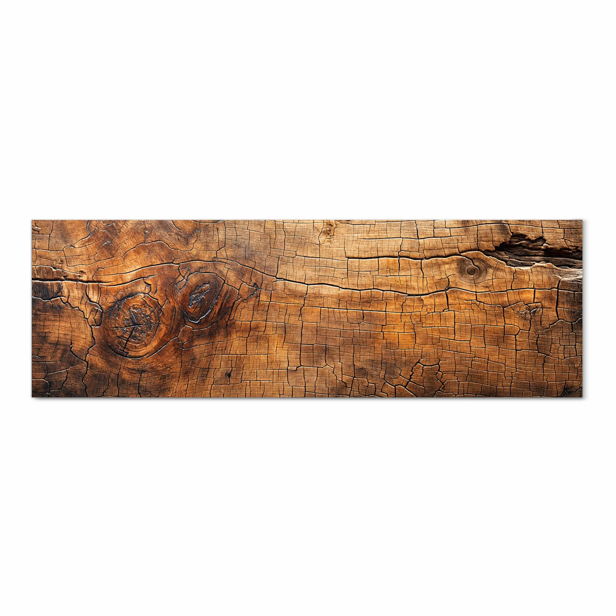 Küchenteppich mit Motiv Vintage Holzmaserung in Frontansicht - sicher aufbewahren