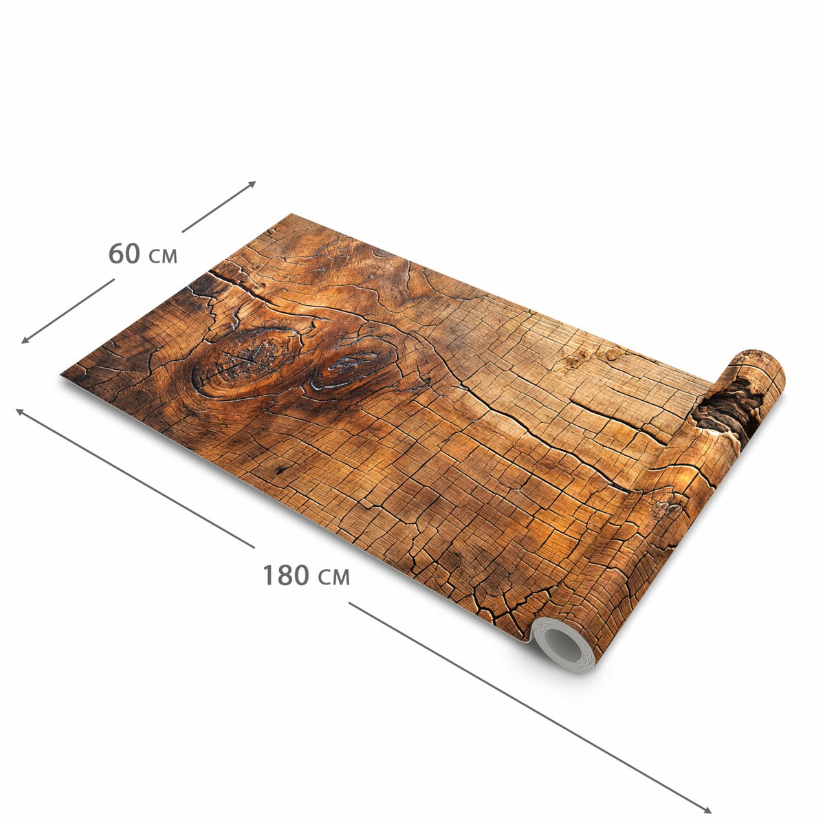 Abwaschbarer Küchenläufer mit Motiv Vintage Holzmaserung in der Größe 80x280 cm für angenehme Haptik