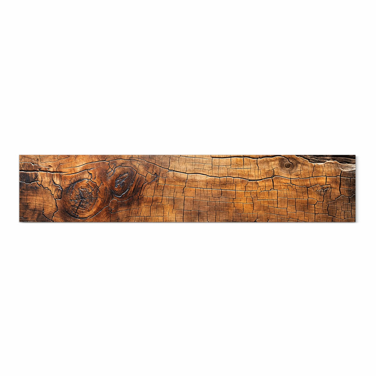 Farbbeständiger Bodenläufer mit Motiv Vintage Holzmaserung in Frontansicht