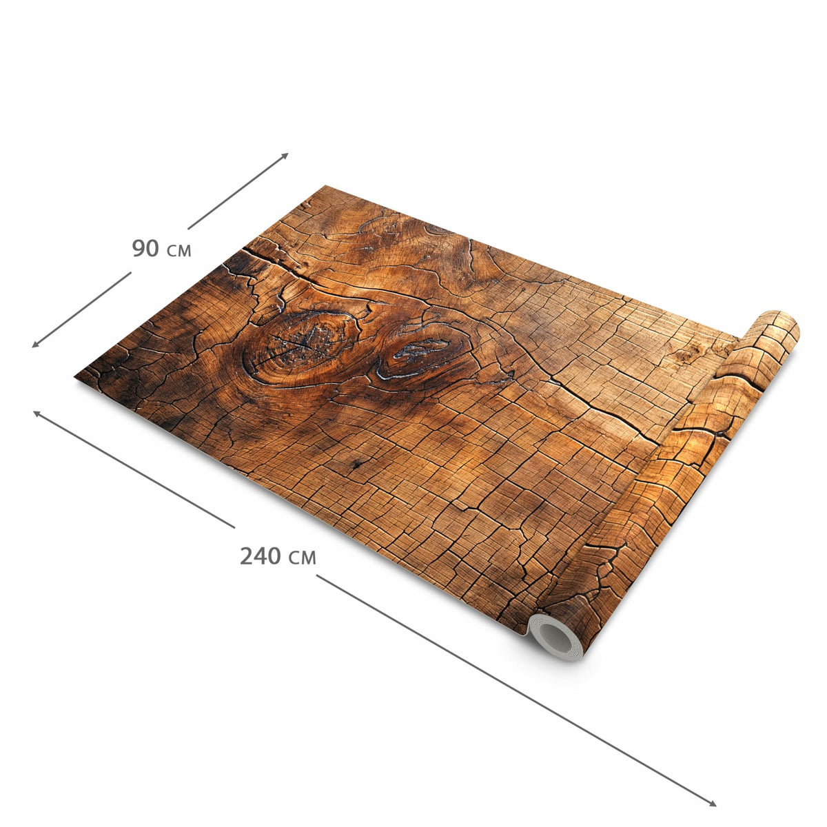 Farbbeständiger Läufer für die Küche mit Motiv Vintage Holzmaserung in der Grösse 80x280 cm