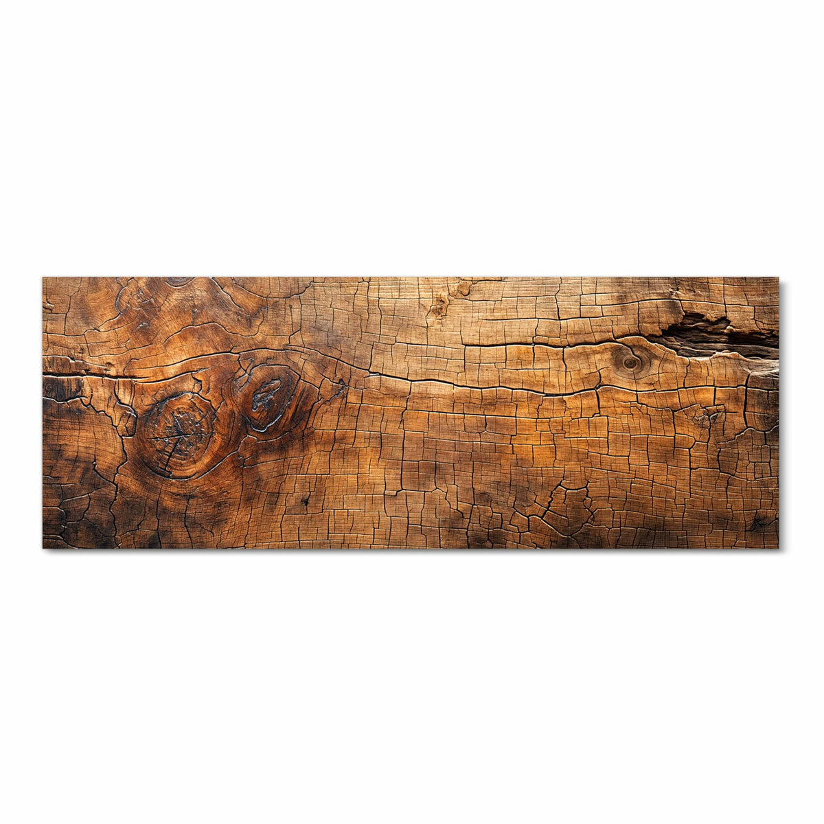 Abriebfester rutschfester Küchenteppich mit Motiv Vintage Holzmaserung in Frontansicht