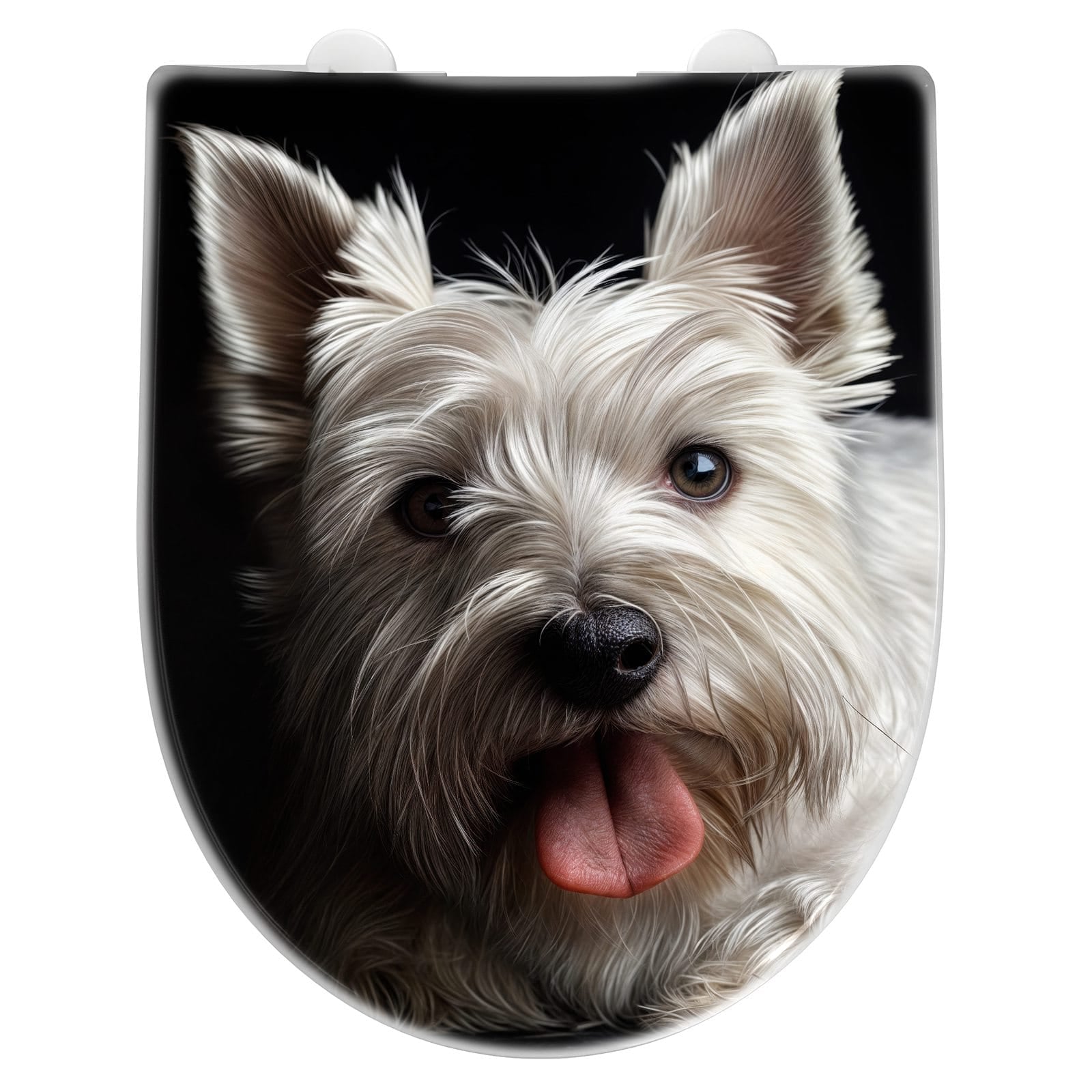 WC-Sitz mit Absenkautomatik Weisser Hund