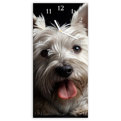 Wanduhr mit dem Motiv Weißer Terrier