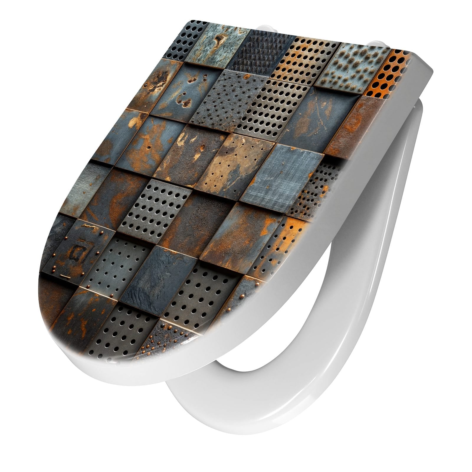 WC-Sitz mit Absenkautomatik Gelochte Metallplatten