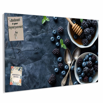 Metall Magnettafel mit dem Motiv Beeren mit Honig