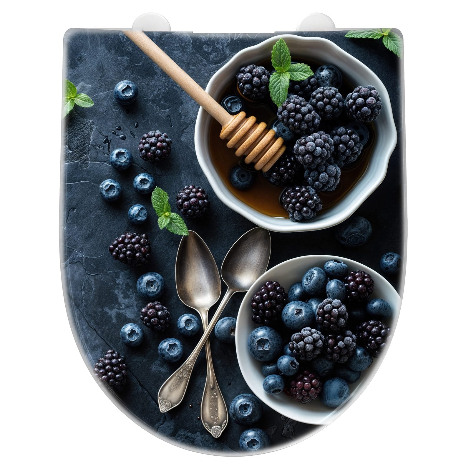 WC-Sitz mit Absenkautomatik Blaubeeren Stillleben