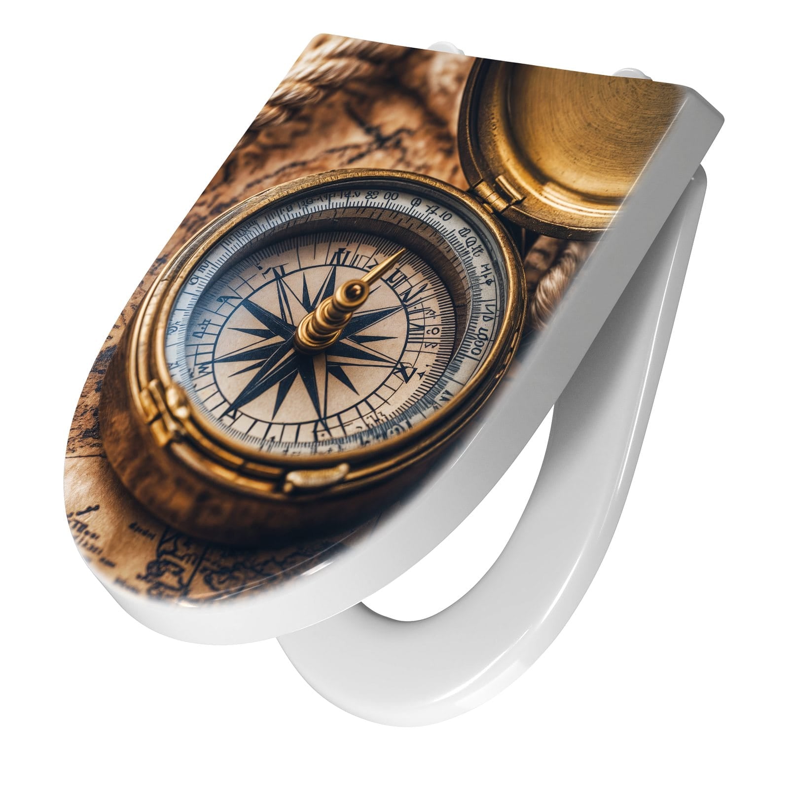 WC-Sitz mit Absenkautomatik Kompass auf Karte