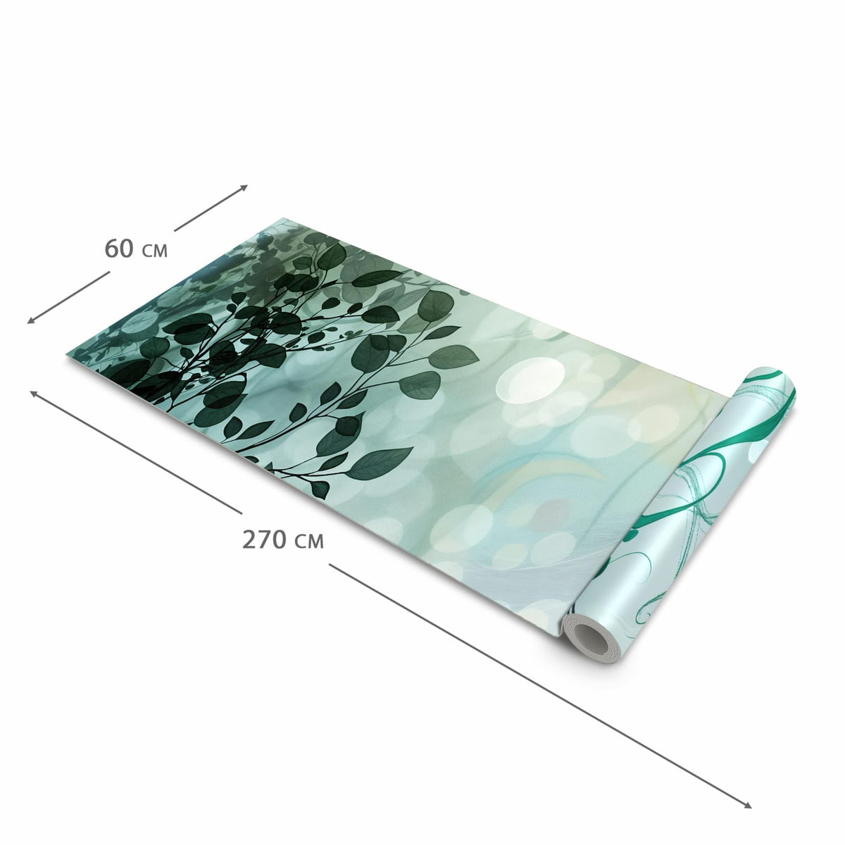 Komfortabler rutschfester Küchenläufer mit Motiv Blättertraum in der Größe 60x300 cm