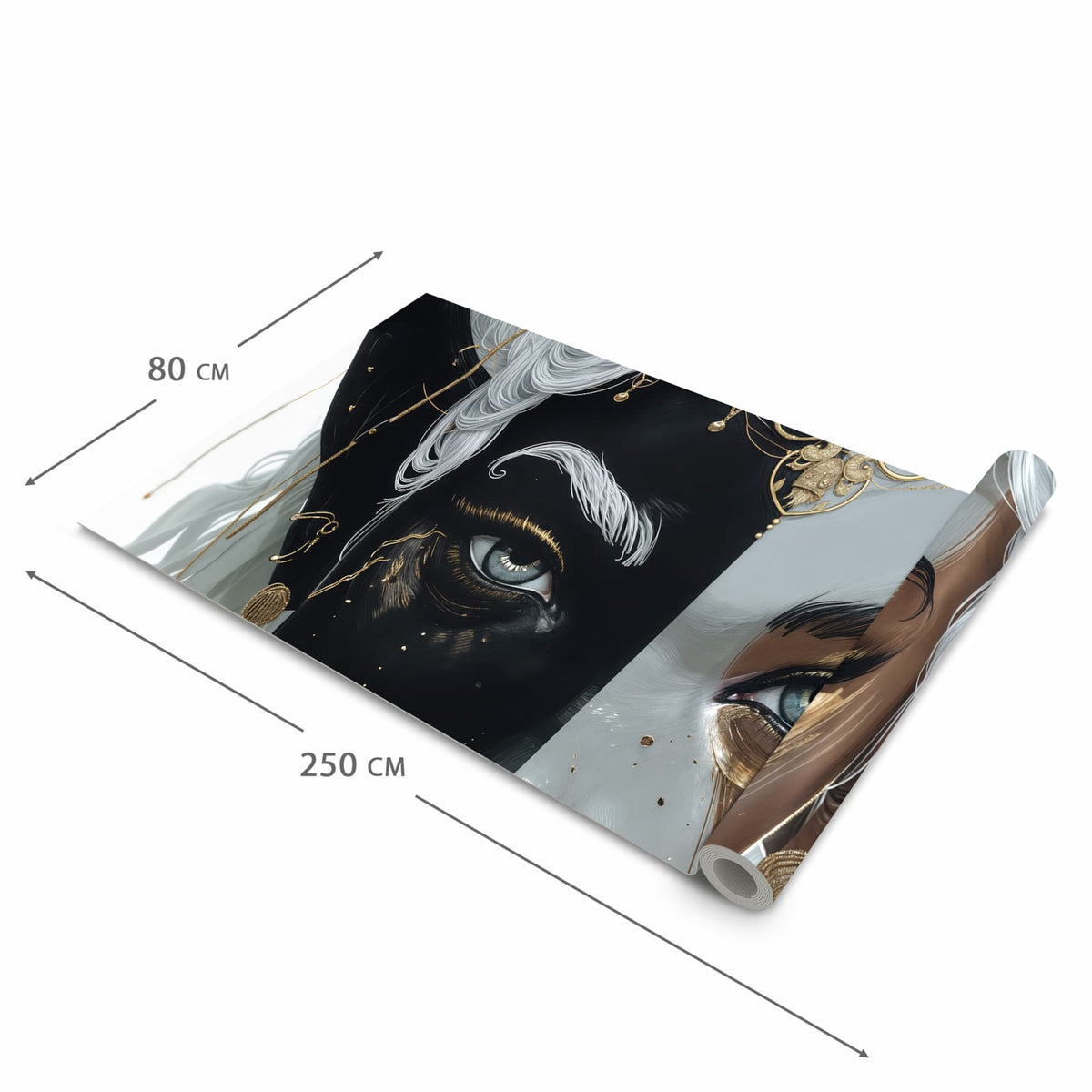 UV-beständiger waschbarer Küchenteppich mit Motiv Dualer Elf in der Größe 60x300 cm