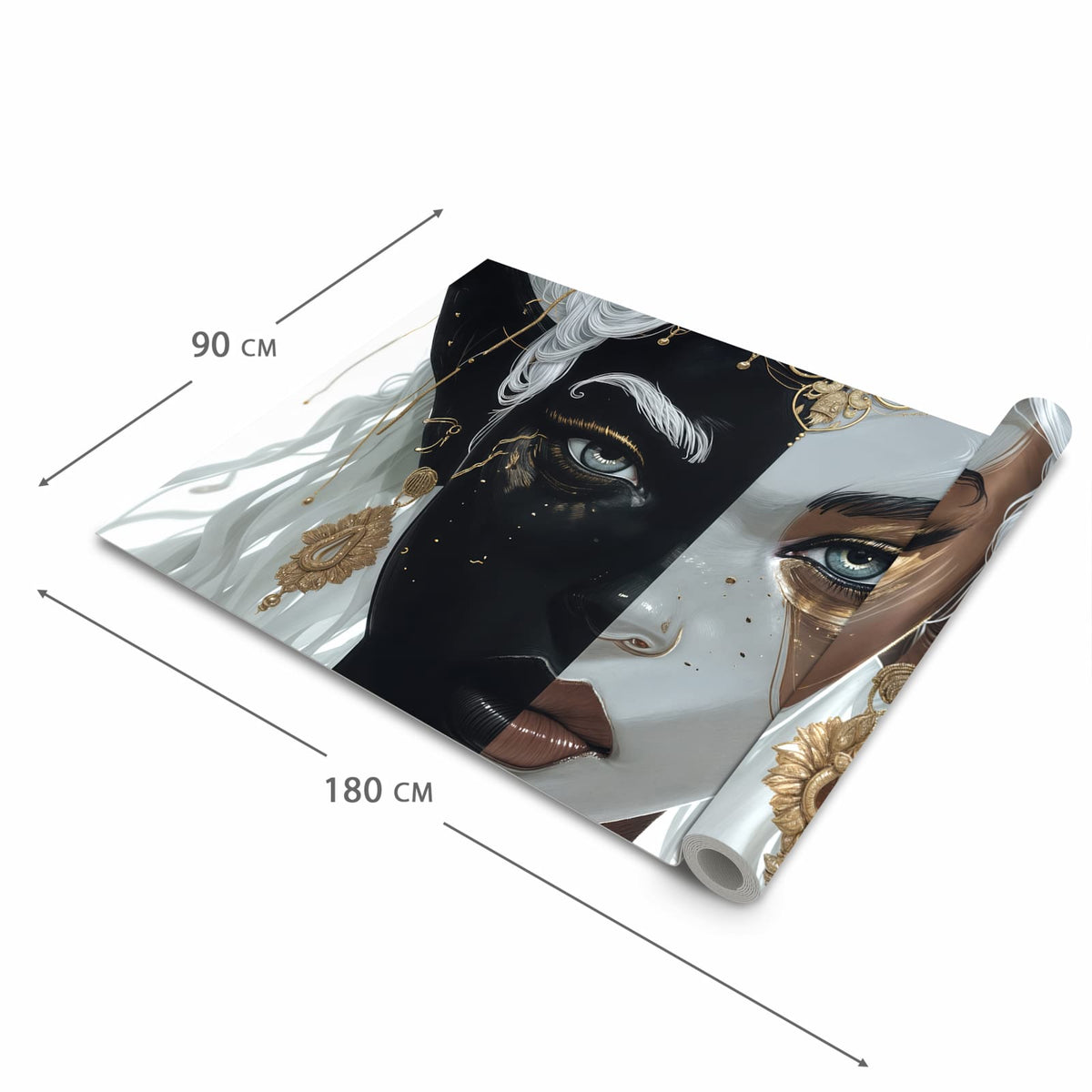 Fleckenresistenter waschbarer Küchenteppich mit Motiv Dualer Elf in der Grösse 60x300 cm