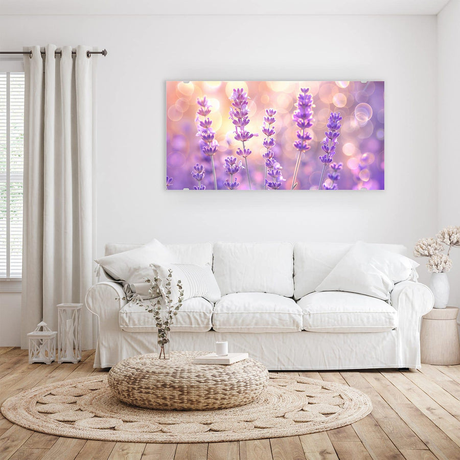 Maße Wandbild - Lavendel im Gegenlicht - Querformat