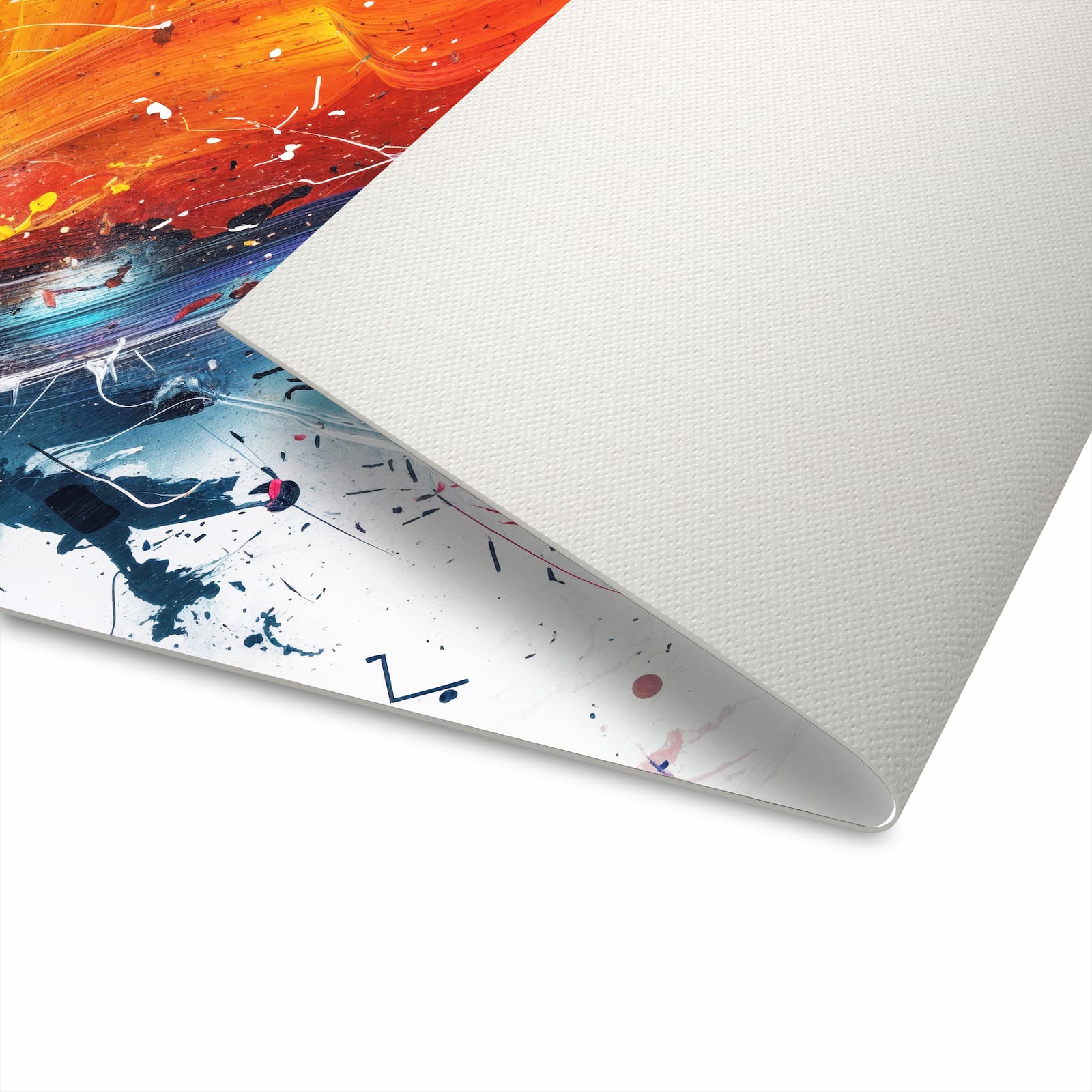 Waschbarer Teppich fürs Esszimmer mit Motiv Farbenexplosion für Trittkomfort