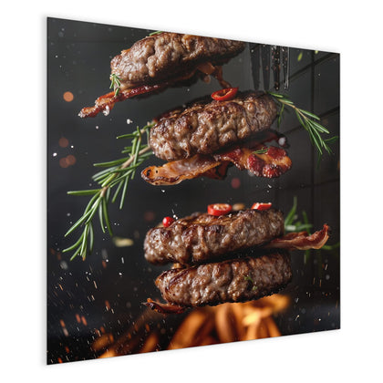 Magnettafel mit dem Motiv Burger Patties