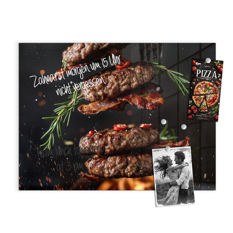 Maße Magnettafel - Burger Patties