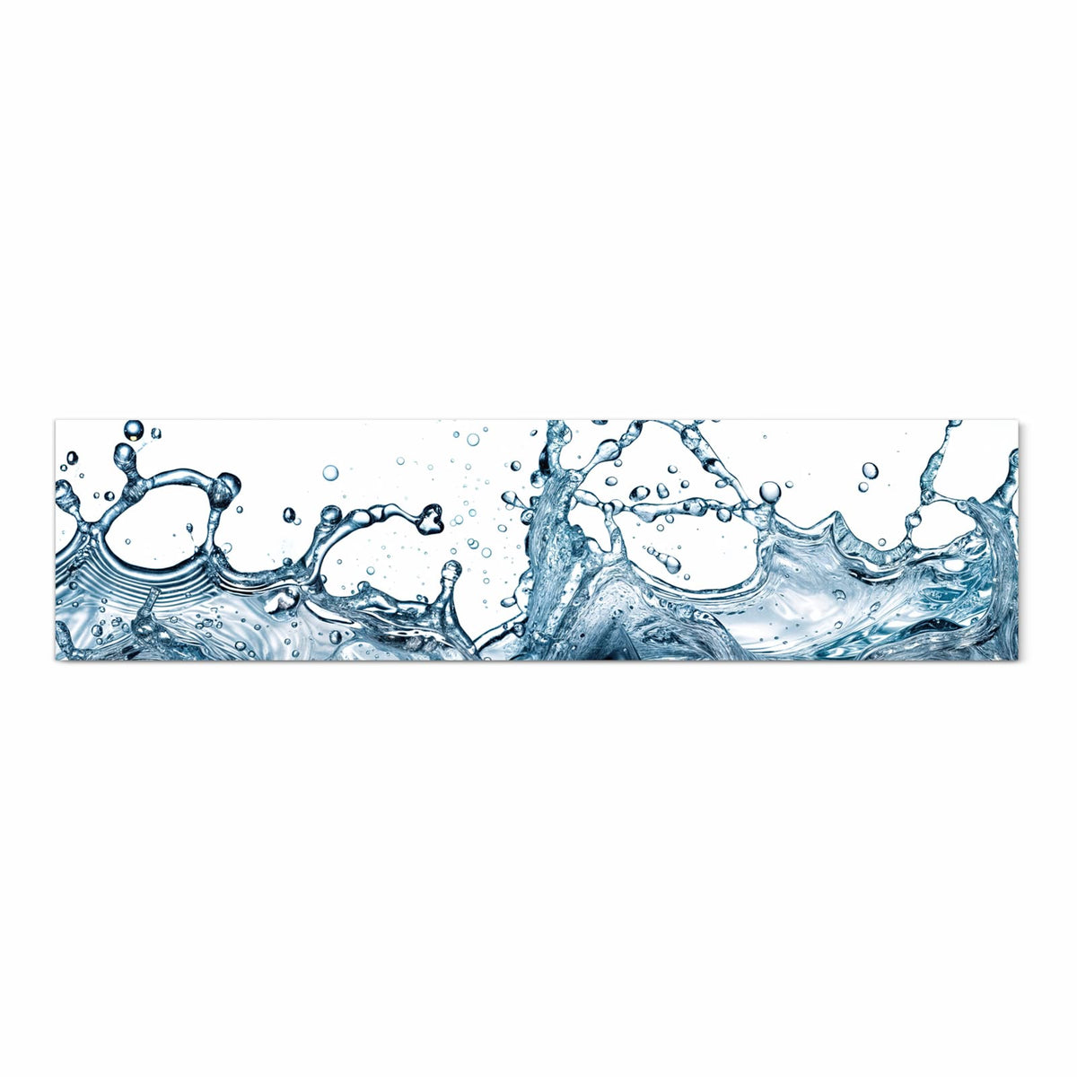 Strapazierfähiger dünner Küchenteppich mit Motiv Wasserspritzer in Frontansicht