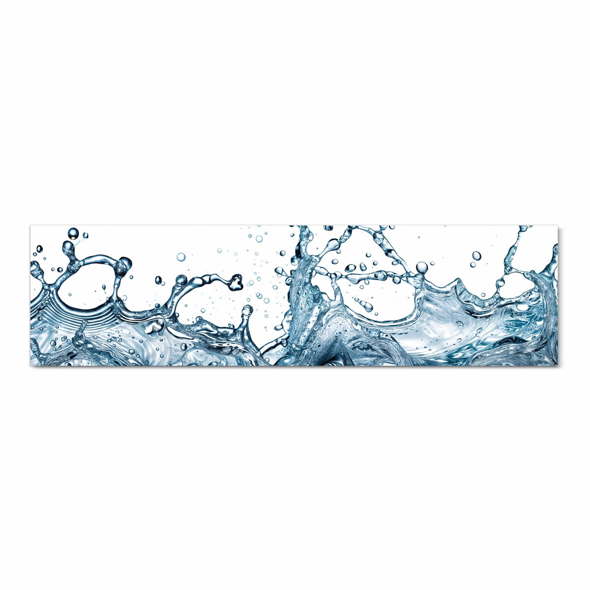 Bodenläufer mit Motiv Wasserspritzer in Frontansicht für Ordnung & Übersicht