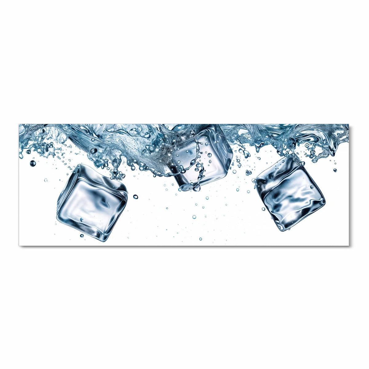 Bodenschonender Bodenläufer Teppich mit Motiv Wasserspritzer in Frontansicht