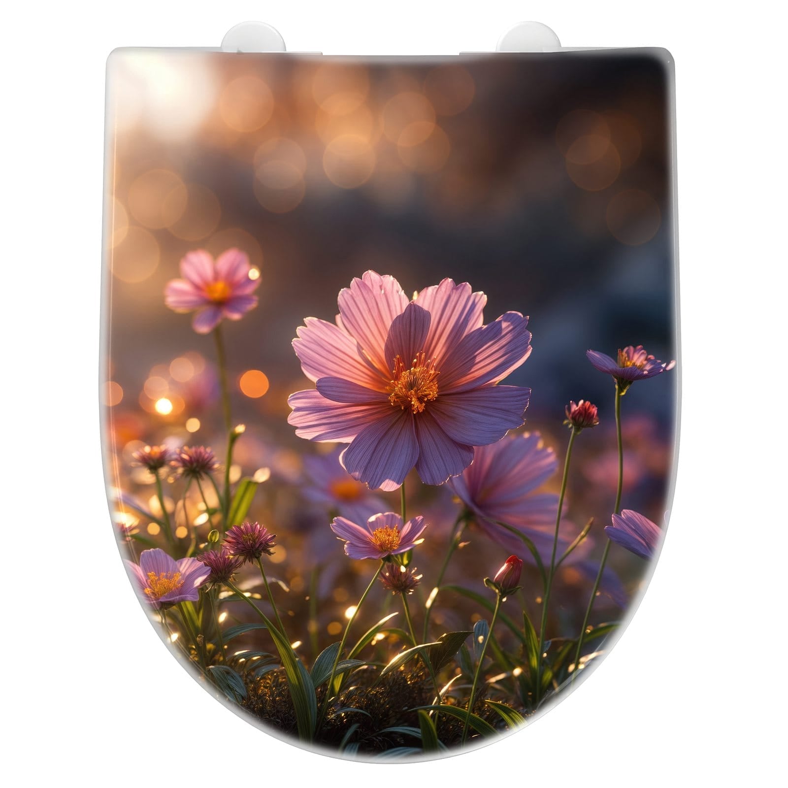 WC-Sitz mit Absenkautomatik Blumenwiesebei Sonnenaufgang