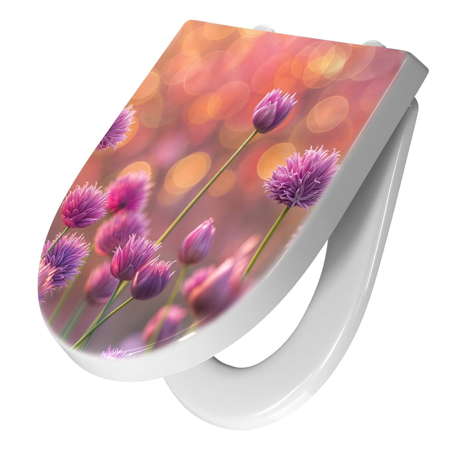 WC-Sitz mit Absenkautomatik Blühende Zierlauch