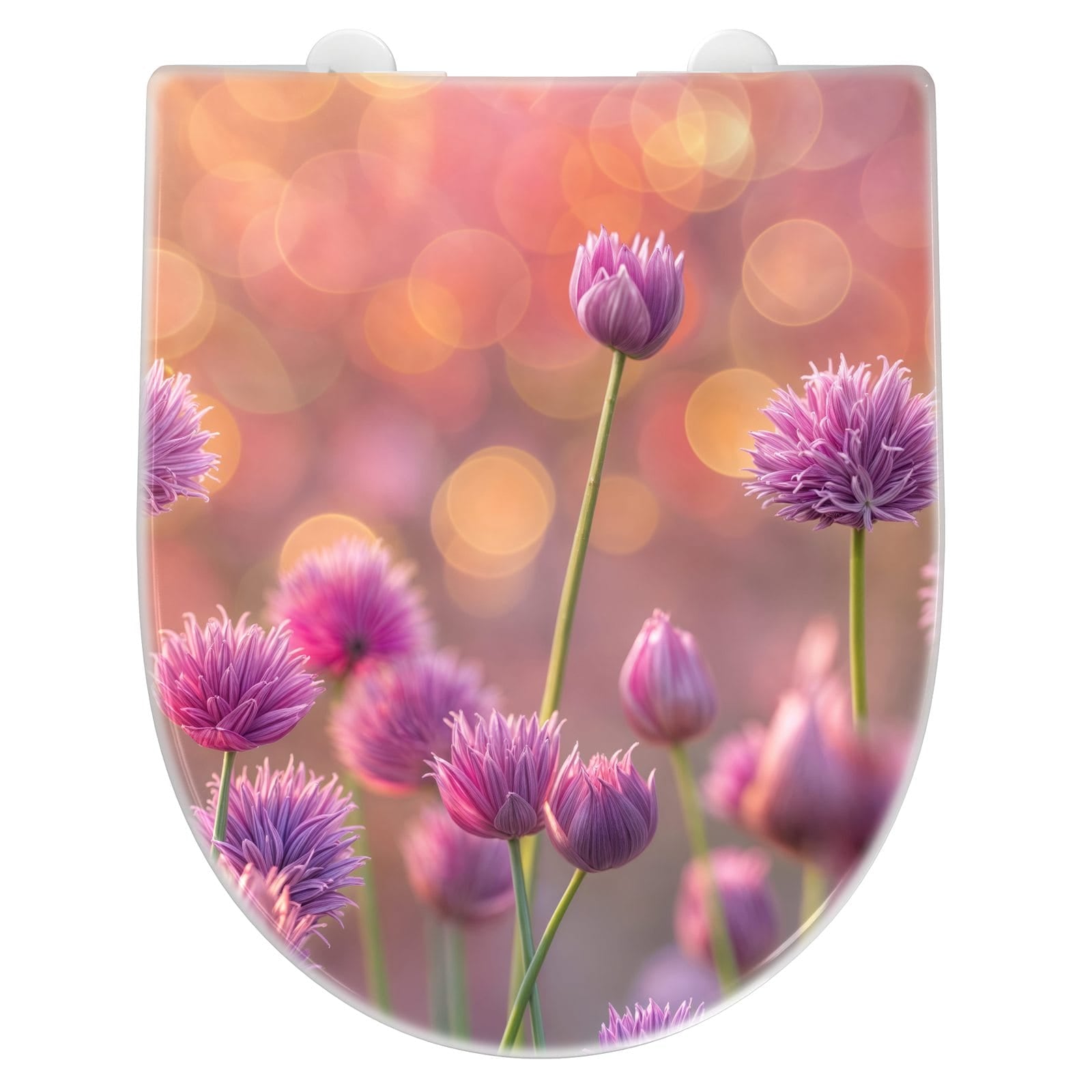 WC-Sitz mit Absenkautomatik Blühende Zierlauch