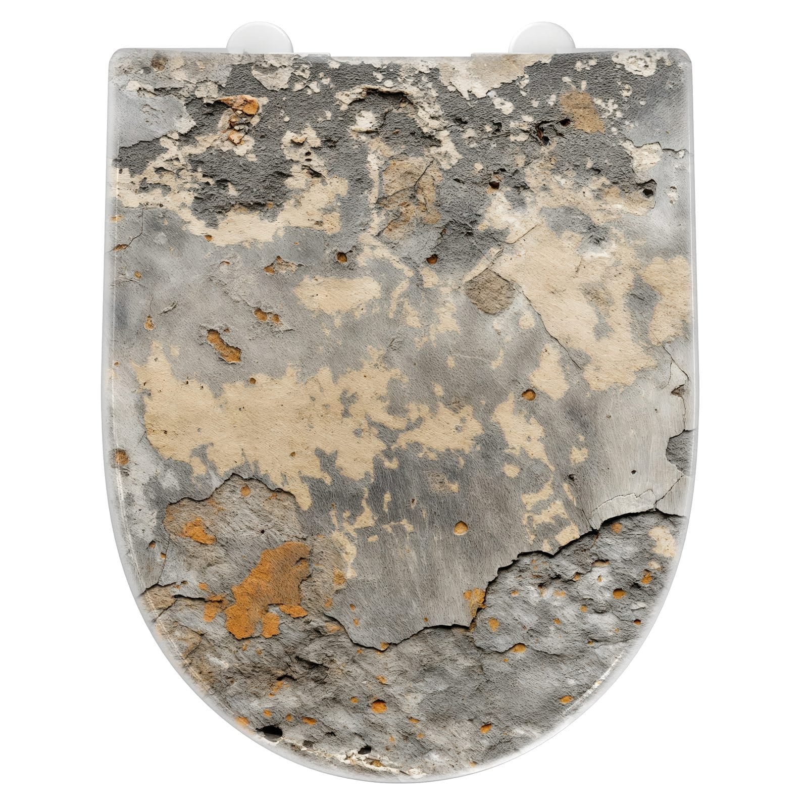 WC-Sitz mit Absenkautomatik Wand Verwitterte