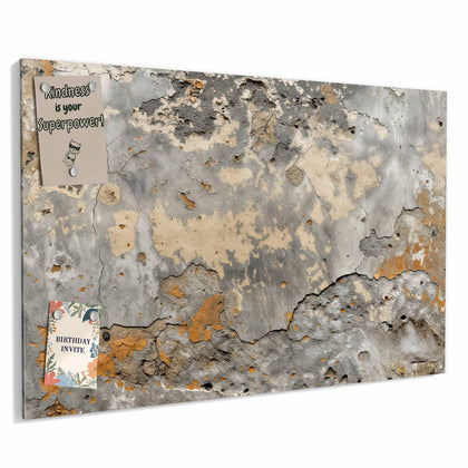 Metall Magnettafel mit dem Motiv Putz in Grau und Ocker
