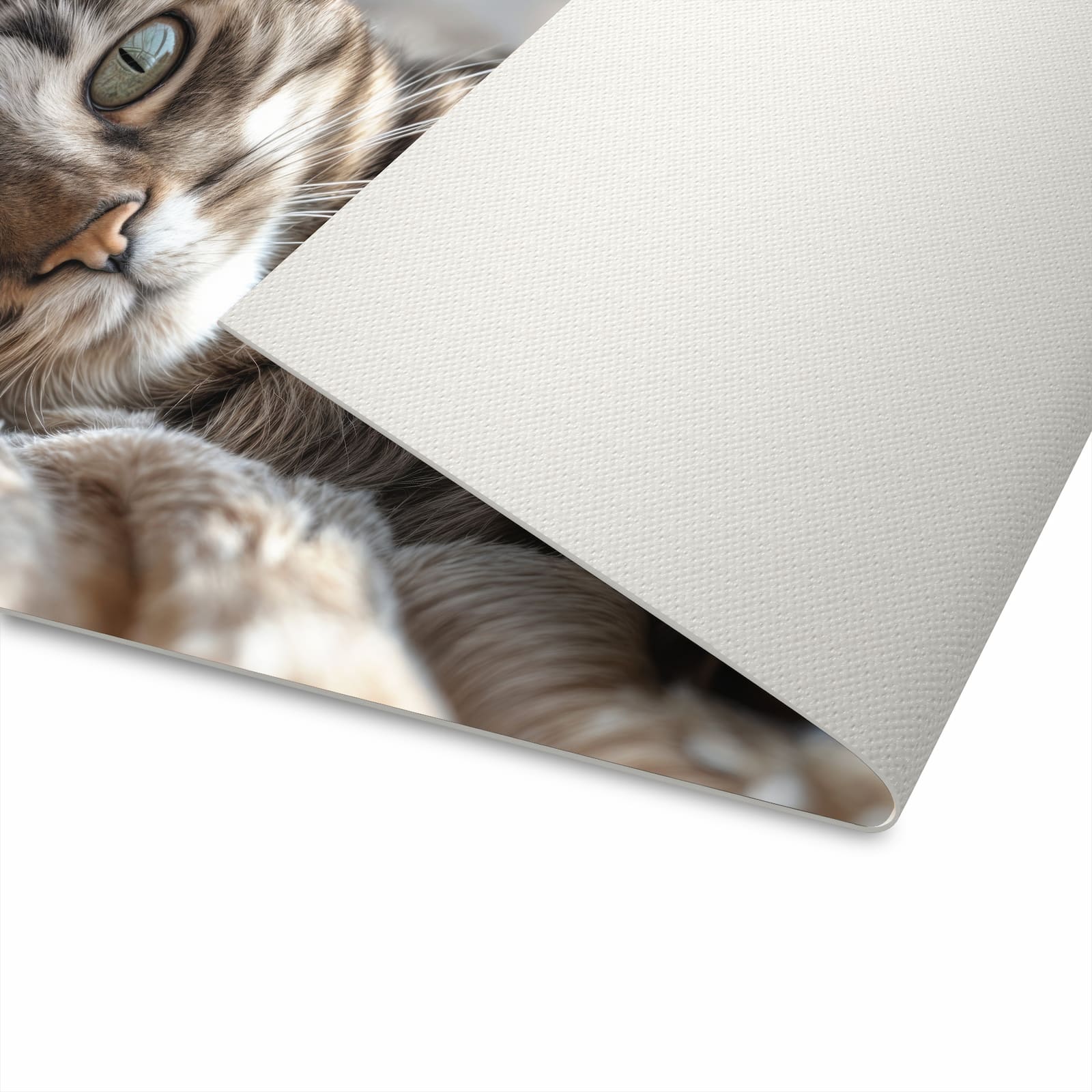 Bodenschonender waschbarer Läufer für die Küche mit Motiv Gemütliche Katze