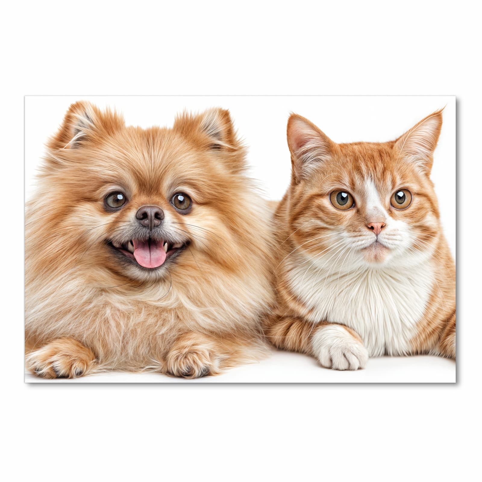 Küchenteppich mit Motiv Hund und Katze in Frontansicht für sicheres Aufbewahren