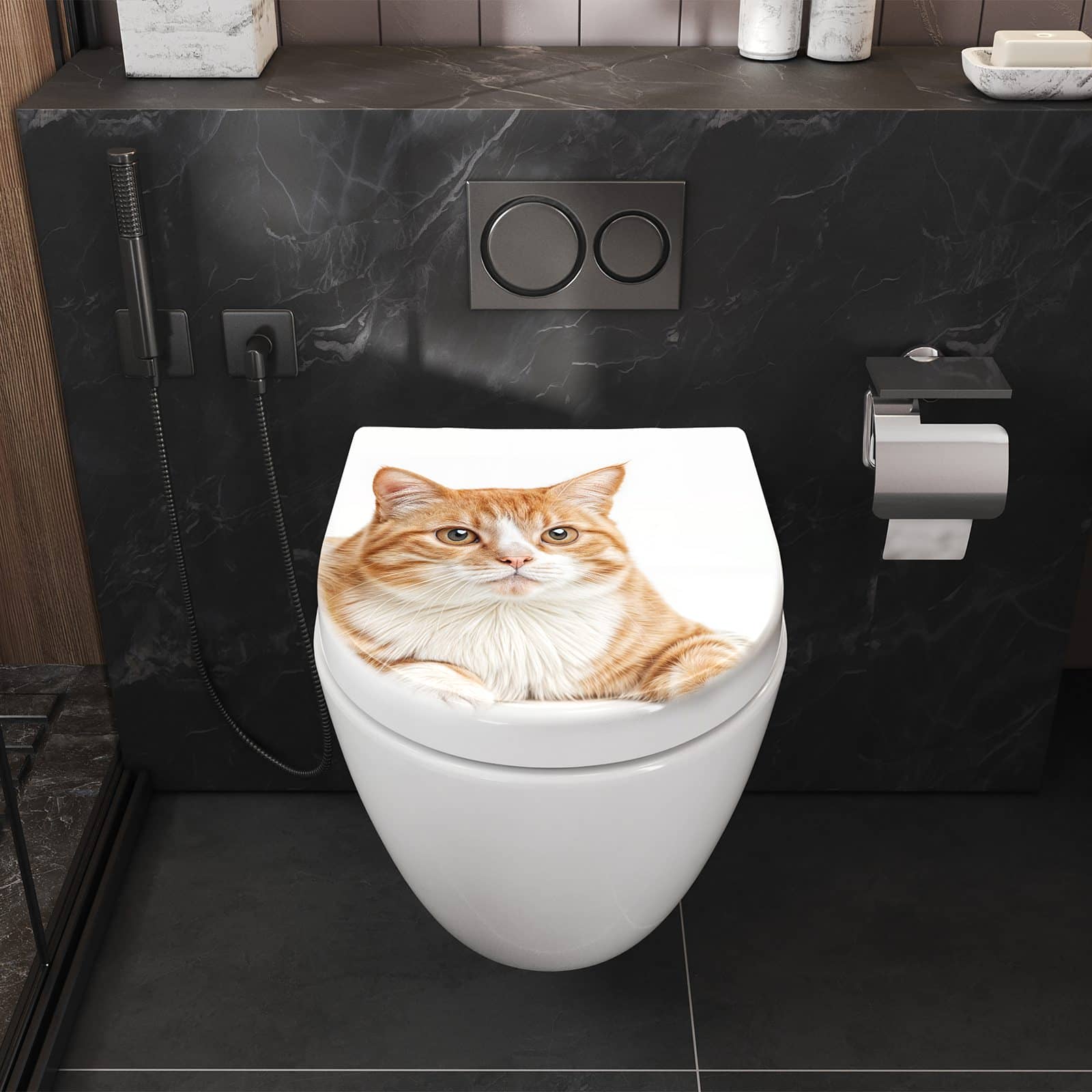 WC-Sitz mit Absenkautomatik Hund und Katze