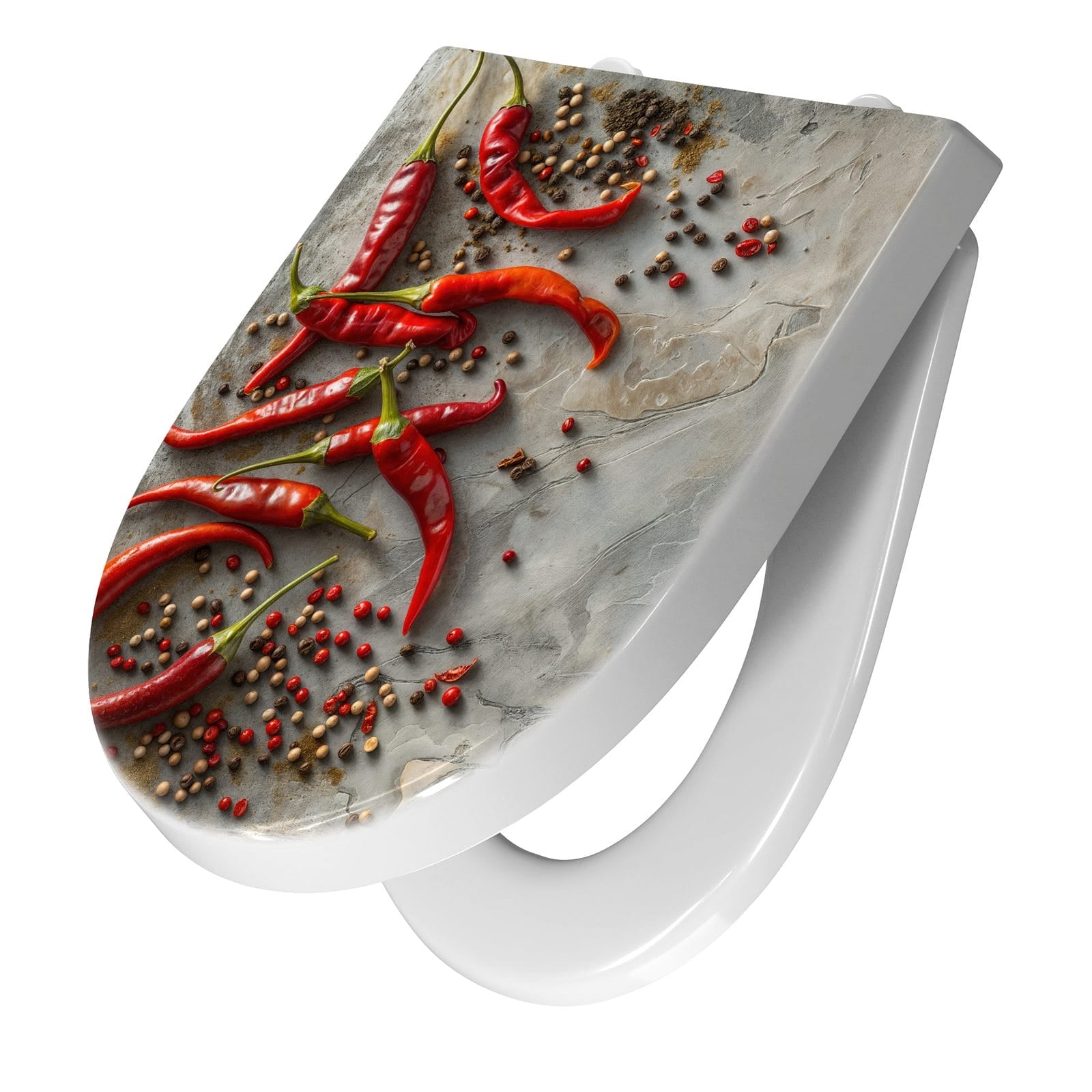 WC-Sitz mit Absenkautomatik Chili Schoten